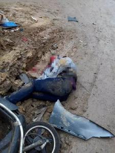 孝昌发展路发生一起交通事故！小轿车“四脚朝天”  损毁严重！