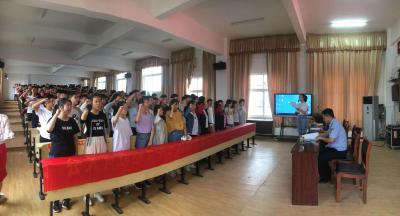 县公安局澴城所进校园开展思想政治教育反电诈专题教育活动