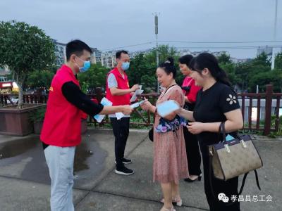 孝昌县总工会开展疫情防控和“五城同创”职工志愿服务活动