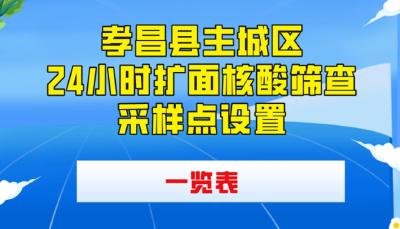 明天，孝昌主城区将开展24小时扩面核酸筛查实战演练！注意事项看这里！