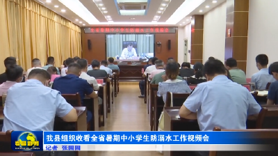 我县组织收看全省暑期中小学生防溺水工作视频会