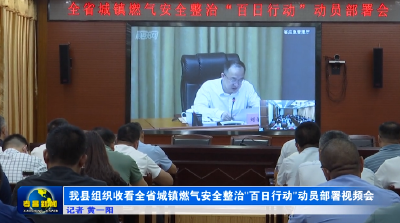 我县组织收看全省城镇燃气安全整治“百日行动”动员部署视频会