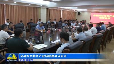 全县四大特色产业链联席会议召开