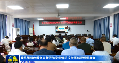 我县组织收看全省新冠肺炎疫情防控指挥部视频调度会