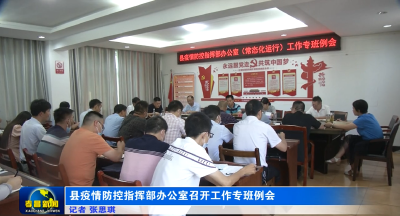县疫情防控指挥部办公室召开工作专班例会