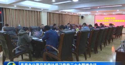 县委办公室召开传达学习党的二十大精神会议