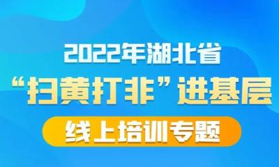 2022年湖北省“扫黄打非”进基层线上培训专题，正式上线！