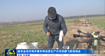 县农业农村局开展冬种油菜生产示范创建飞防现场会