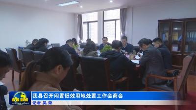 我县召开闲置低效用地处置工作会商会
