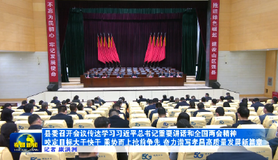 县委召开会议传达学习习近平总书记重要讲话和全国两会精神 咬定目标大干快干 乘势而上抢前争先 奋力谱写孝昌高质量发展新篇章