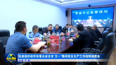 我县组织收听收看全省全市“五一”期间安全生产工作视频调度会