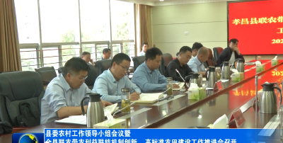 县委农村工作领导小组会议暨全县联农带农利益联结机制创新、高标准农田建设工作推进会召开