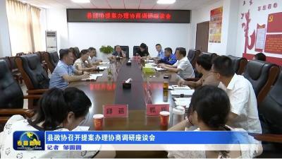 县政协召开提案办理协商调研座谈会