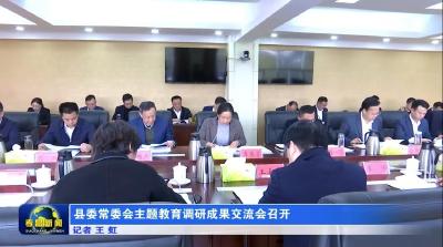 县委常委会主题教育调研成果交流会召开