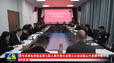 蔡传杰参加孝昌县第七届人民代表大会第三次会议陡山代表团分组讨论