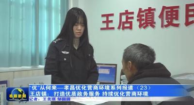 “优”从何来—2023孝昌优化营商环境系列报道｜王店镇：打造优质政务服务 持续优化营商环境