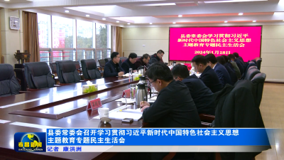 孝昌县委常委会召开学习贯彻习近平新时代中国特色社会主义思想主题教育专题民主生活会