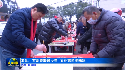 孝昌：万副春联赠乡亲 文化惠民年味浓