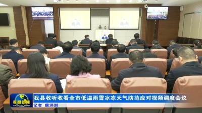 我县收听收看全市低温雨雪冰冻天气防范应对视频调度会议