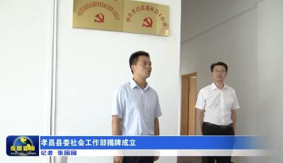 孝昌县委社会工作部揭牌成立