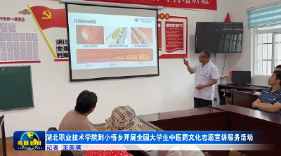 湖北职业技术学院到小悟乡开展全国大学生中医药文化志愿宣讲服务活动