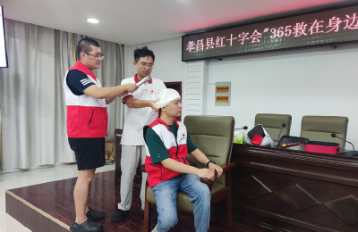 孝昌县红十字会开展“365救在身边” 应急救护培训进学校活动