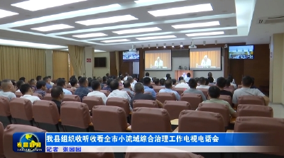 我县组织收听收看全市小流域综合治理工作电视电话会