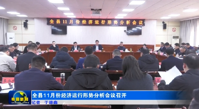 全县11月份经济运行形势分析会议召开