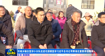 市城乡融合宣讲小分队到花园镇武陈村宣讲习近平总书记考察湖北重要讲话精神