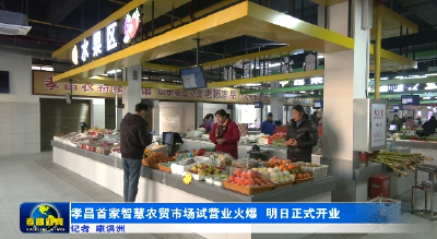 孝昌首家智慧农贸市场试营业，人气爆棚！ 