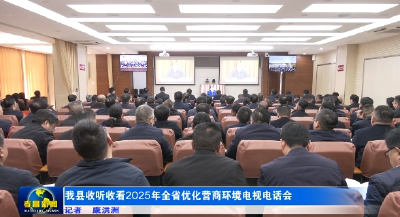 我县收听收看2025年全省优化营商环境电视电话会 