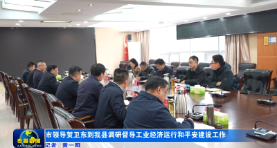 市领导贺卫东到我县调研督导工业经济运行和平安建设工作