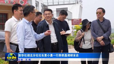 新华社湖北分社社长惠小勇一行到孝昌调研采访