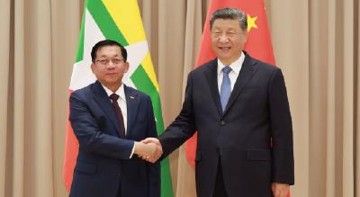 视频丨习近平会见缅甸领导人敏昂莱