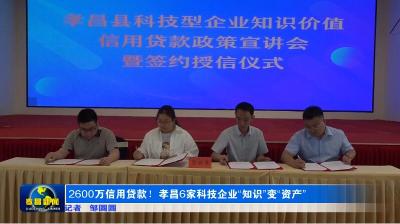2600万信用贷款！孝昌6家科技企业“知产”变“资产”