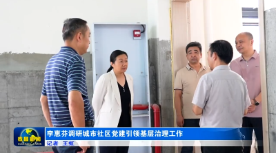 李惠芬调研城市社区党建引领基层治理工作