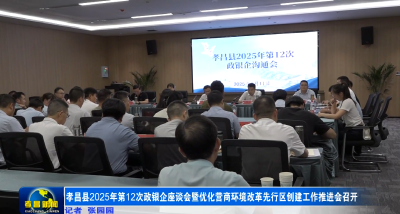 孝昌县2025年第12次政银企座谈会暨优化营商环境改革先行区创建工作推进会召开