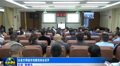 全县文明城市创建培训会召开