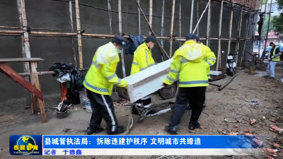 县城管执法局：拆除违建护秩序 文明城市共缔造