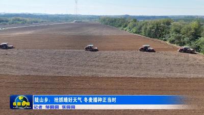 陡山乡：抢抓晴好天气  冬麦播种正当时