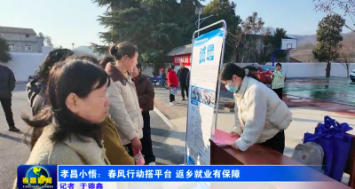 孝昌小悟：春风行动搭平台 返乡就业有保障
