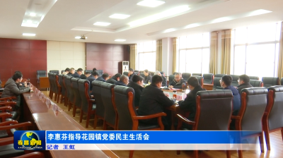 李惠芬指导花园镇党委民主生活会