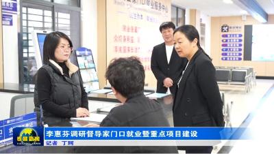 李惠芬调研督导家门口就业暨重点项目建设