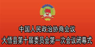 政协大悟县十届一次会议将于12月18日上午10时闭幕