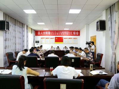 大悟县人大调研全县上半年国民经济和社会发展情况