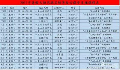 大悟思源实验学校暑假开设云课堂