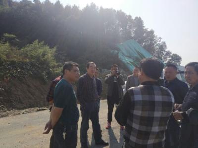 省交投到芳畈调研麻竹高速建设情况