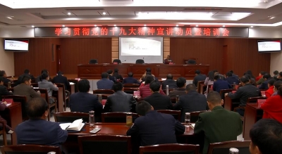 大悟县召开学习贯彻党的十九大精神宣讲动员暨培训会