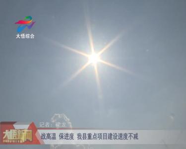 战高温 保进度 大悟县重点项目建设热火朝天