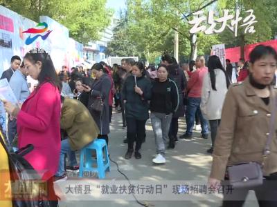 大悟县“就业扶贫行动日”现场招聘会召开